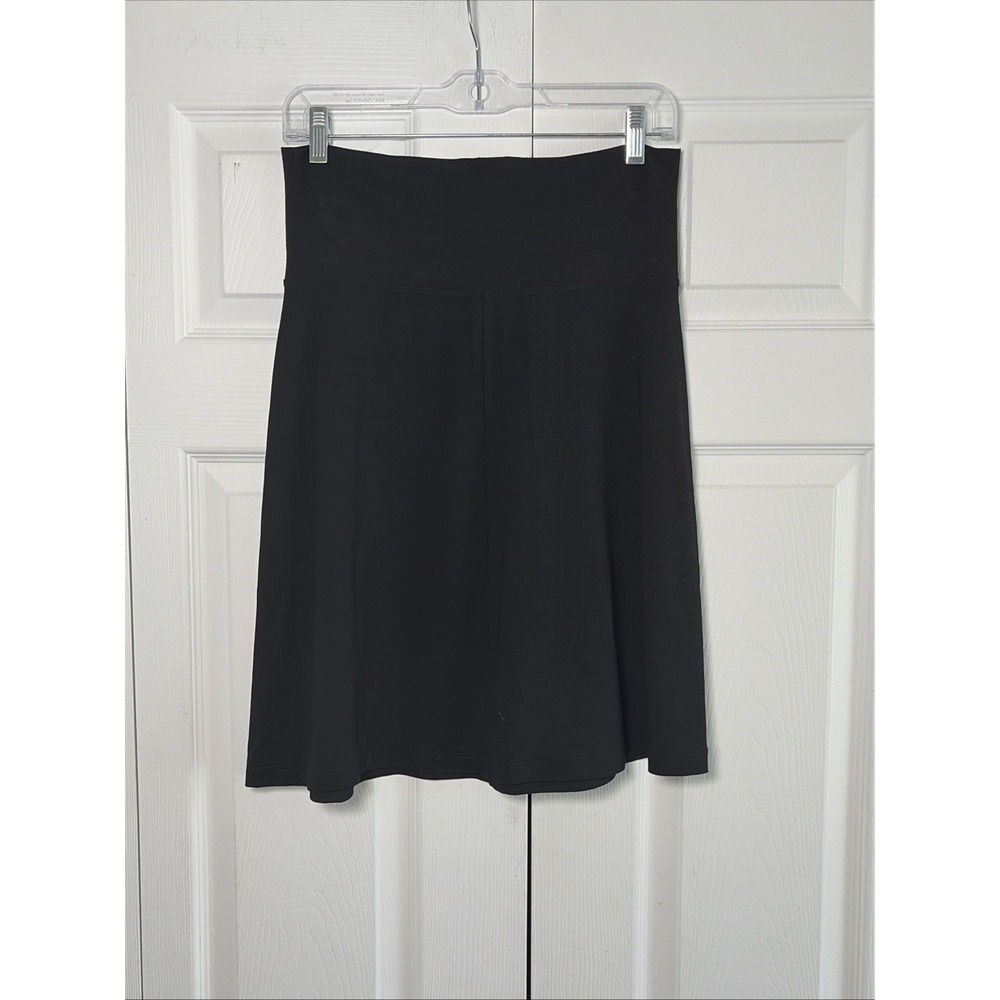 Yansi Fugel A-Line Skirt Womens Size XS Black High Waist Rayon Spandex Stretch